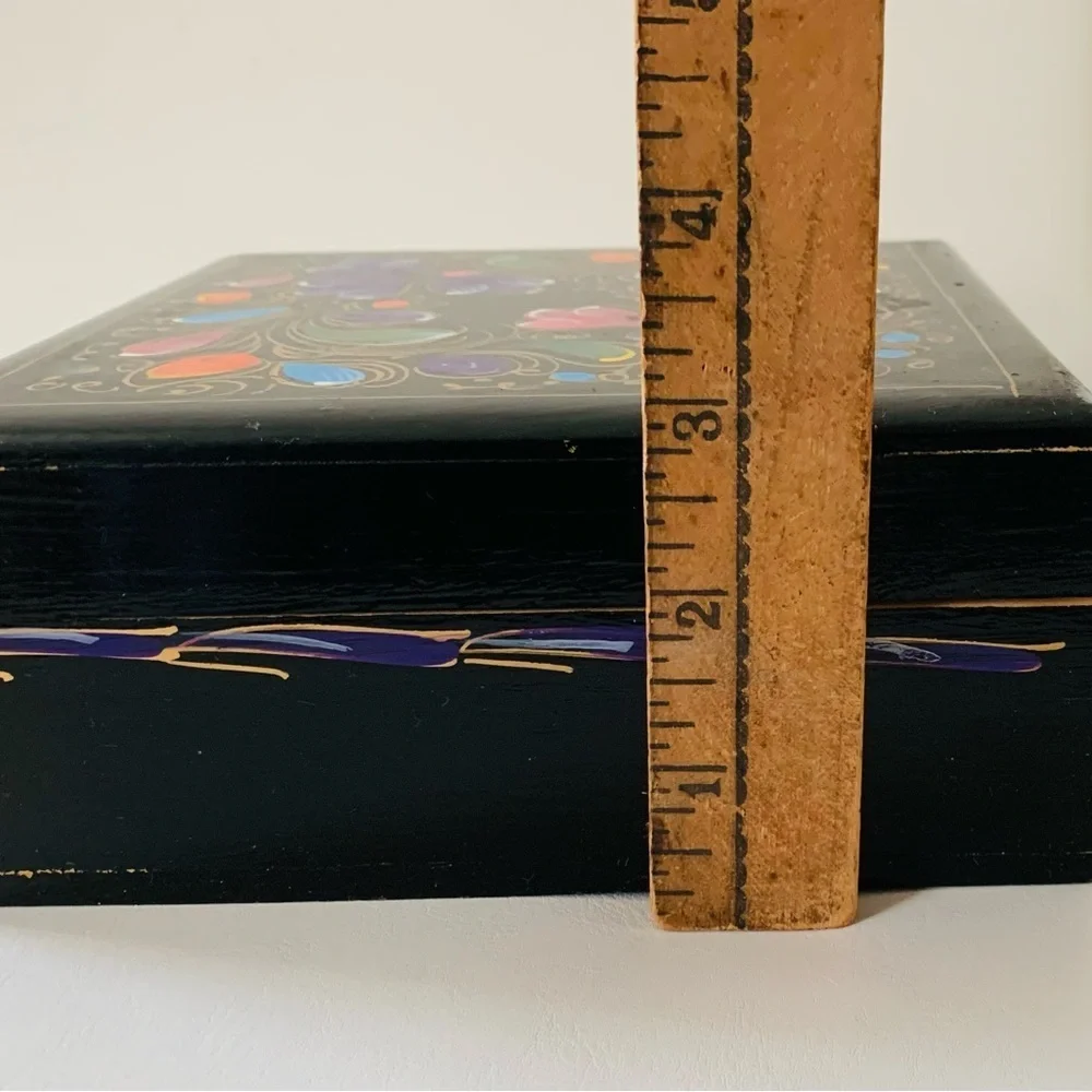 Hand painted wooden box